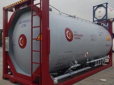 Tank containers for powders and granules